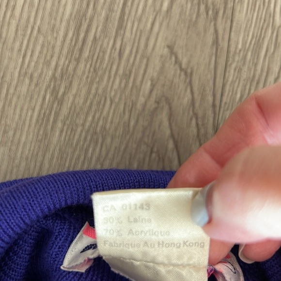 80s OBERMEYER Ski Turtleneck Sweater Raglan Sleeve Purple Aprés Ski Vintage Warm - Picture 12 of 14